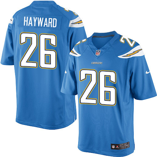 Men's Limited Casey Hayward Nike Jersey Electric Blue Alternate - #26 NFL Los Angeles Chargers